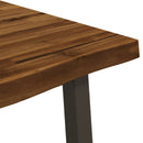 vidaXL 120 x 90 x 75 cm Tömör Akácfa Természetes és Kávé Négyszögletes
