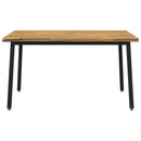 vidaXL 120 x 90 x 75 cm Tömör Akácfa Fehér és Fekete Négyszögletes