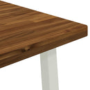 vidaXL 60 x 55 x 75 cm Tömör Akácfa Természetes és Fehér Négyszögletes