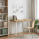 vidaXL 110 x 55 x 75 cm Tömör Akácfa Fehér Négyszögletes
