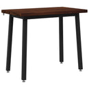 vidaXL 110 x 55 x 75 cm Tömör Akácfa Sötétbarna és Fekete