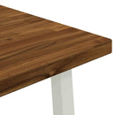 vidaXL 110 x 55 x 75 cm Tömör Akácfa Természetes és Fehér