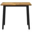 vidaXL 110 x 55 x 75 cm Tömör Akácfa Fehér és Fekete Négyszögletes