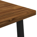 vidaXL 70 x 70 x 75 cm Tömör Akácfa Természetes és Fekete Négyzet