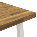 vidaXL 140 x 70 x 75 cm Tömör Akácfa Természetes és Kávé Négyszögletes