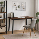 vidaXL 120 x 80 x 75 cm Tömör Akácfa Sötétbarna és Fekete