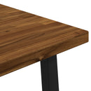 vidaXL 120 x 80 x 75 cm Tömör Akácfa Természetes és Fekete
