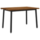 vidaXL 120 x 80 x 75 cm Tömör Akácfa Természetes és Fekete