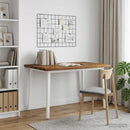 vidaXL 120 x 80 x 75 cm Tömör Akácfa Természetes és Fehér