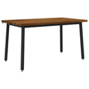 vidaXL 140 x 80 x 75 cm Tömör Akácfa Természetes és Fekete