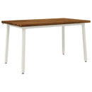 vidaXL 140 x 80 x 75 cm Tömör Akácfa Természetes és Fehér