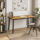 vidaXL 140 x 70 x 75 cm Tömör Akácfa Fehér és Fekete Négyszögletes