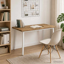 vidaXL 140 x 70 x 75 cm Tömör Akácfa Fehér Négyszögletes