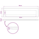 vidaXL Téglalap Asztallap 100 x 20 x 3,2 cm Négyszögletes Tömör Akácfa