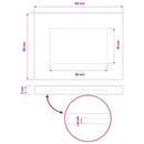 vidaXL Téglalap Asztallap 90 x 50 x 3,5 cm Négyszögletes Tömör Akácfa