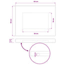 vidaXL Téglalap Asztallap 90 x 50 x 3,5 cm Négyszögletes Tömör Akácfa