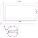 vidaXL Téglalap Asztallap 90 x 50 x 3,5 cm Négyszögletes Tömör Akácfa