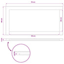 vidaXL Téglalap Asztallap 90 x 50 x 3,5 cm Négyszögletes Tömör Akácfa