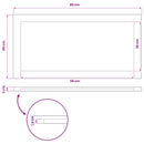vidaXL Téglalap Asztallap 80 x 40 x 3,5 cm Négyszögletes Tömör Akácfa