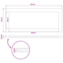 vidaXL Téglalap Asztallap 120 x 40 x 3,2 cm Négyszögletes Tömör Akácfa