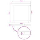 vidaXL Téglalap Asztallap 50 x 50 x 3,5 cm Négyzet Tömör Akácfa