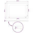 vidaXL Téglalap Asztallap 90 x 50 x 3,5 cm Négyszögletes Tömör Akácfa