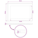 vidaXL Téglalap Asztallap 90 x 50 x 3,5 cm Négyszögletes Tömör Akácfa