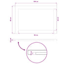vidaXL Téglalap Asztallap 100 x 60 x 3,2 cm Négyszögletes Tömör Akácfa
