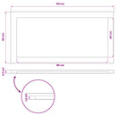 vidaXL Téglalap Asztallap 110 x 60 x 3,2 cm Négyszögletes Tömör Akácfa