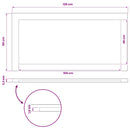 vidaXL Téglalap Asztallap 120 x 60 x 3,2 cm Négyszögletes Tömör Akácfa