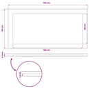 vidaXL Téglalap Asztallap 140 x 60 x 3,2 cm Négyszögletes Tömör Akácfa