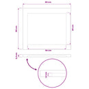 vidaXL Téglalap Asztallap 80 x 80 x 3,2 cm Négyzet Tömör Akácfa