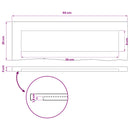 vidaXL Téglalap Asztallap 90 x 50 x 3,5 cm Négyszögletes Tömör Akácfa