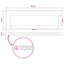 vidaXL Téglalap Asztallap 90 x 50 x 3,5 cm Négyszögletes Tömör Akácfa