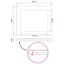 vidaXL Téglalap Asztallap 90 x 50 x 3,5 cm Négyszögletes Tömör Akácfa