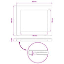 vidaXL Téglalap Asztallap 90 x 50 x 3,5 cm Négyszögletes Tömör Akácfa