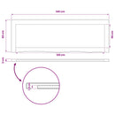 vidaXL Téglalap Asztallap 90 x 50 x 3,5 cm Négyszögletes Tömör Akácfa