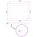 vidaXL Téglalap Asztallap 90 x 50 x 3,5 cm Négyszögletes Tömör Akácfa