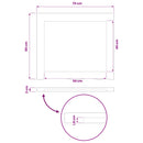 vidaXL Téglalap Asztallap 90 x 50 x 3,5 cm Négyszögletes Tömör Akácfa