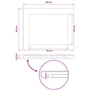 vidaXL Téglalap Asztallap 90 x 50 x 3,5 cm Négyszögletes Tömör Akácfa