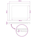 vidaXL Téglalap Asztallap 90 x 50 x 3,5 cm Négyszögletes Tömör Akácfa