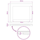 vidaXL Téglalap Asztallap 90 x 50 x 3,5 cm Négyszögletes Tömör Akácfa