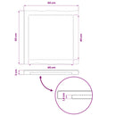 vidaXL Téglalap Asztallap 60 x 60 x 3,5 cm Négyzet Tömör Akácfa