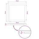 vidaXL Téglalap Asztallap 70 x 70 x 3,5 cm Négyzet Tömör Akácfa
