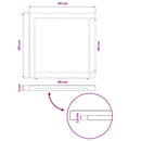 vidaXL Téglalap Asztallap 80 x 80 x 3,5 cm Négyzet Tömör Akácfa Fehér