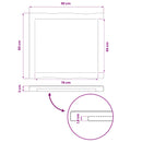 vidaXL Téglalap Asztallap 90 x 50 x 3,5 cm Négyszögletes Tömör Akácfa