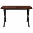 vidaXL Élő élű étkezőasztal 90 x 55 x 75 cm Tömör Akácfa