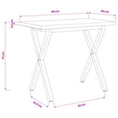vidaXL Élő élű étkezőasztal 90 x 55 x 75 cm Tömör Akácfa
