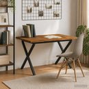 vidaXL Élő élű étkezőasztal 110 x 55 x 75 cm Tömör Akácfa