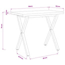 vidaXL Élő élű étkezőasztal 110 x 55 x 75 cm Tömör Akácfa